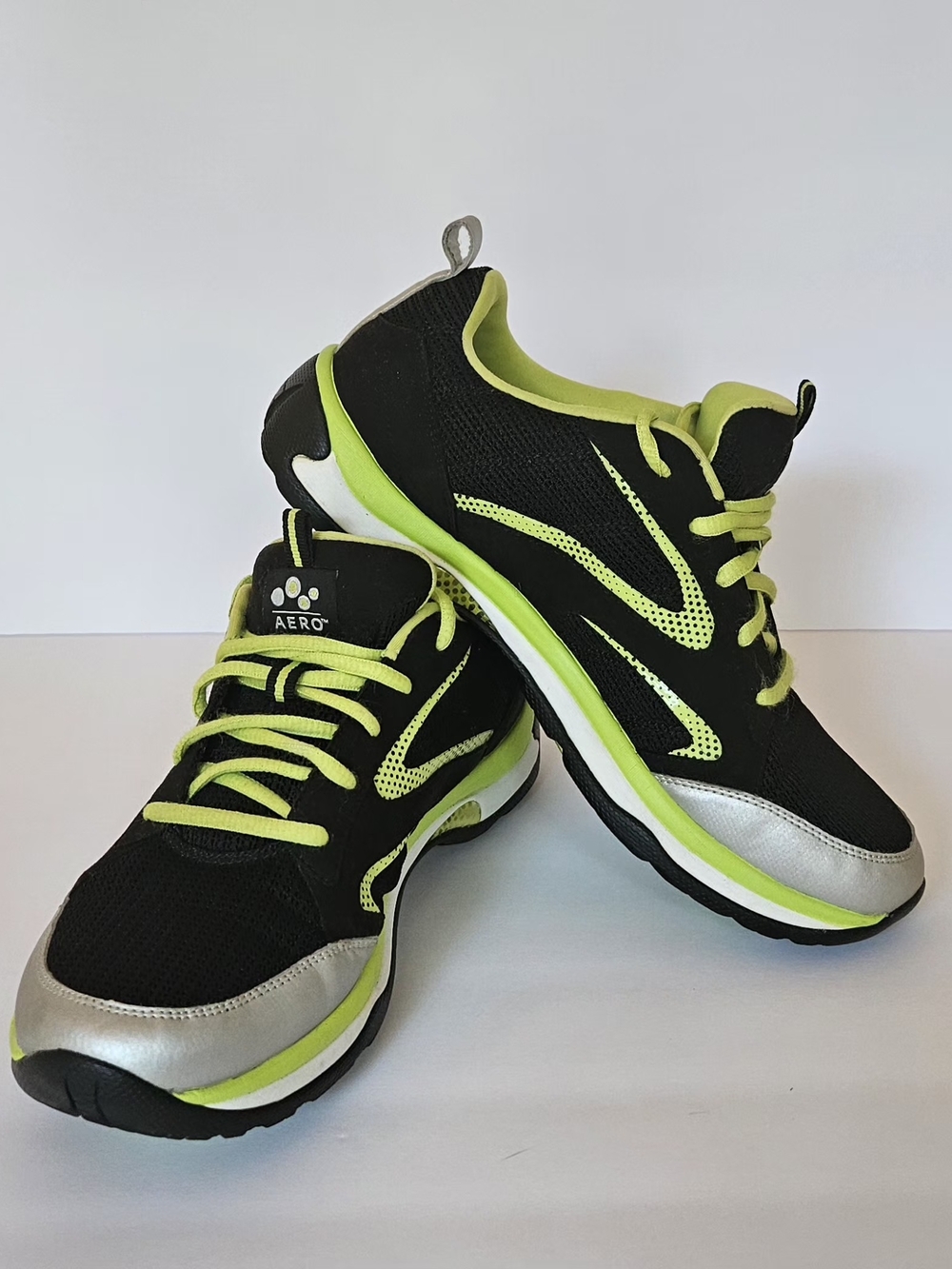 ABEO Aero Ankaa Women's Size 9 Black Lime Green Athletic Running Shoes Vibram - Picture 6 of 15